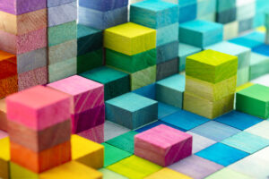 foundations - colorful building blocks