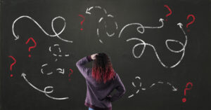 confused woman - fake positive thinking