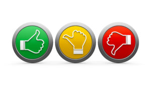 qualities of sensation - thumbs up down neutral